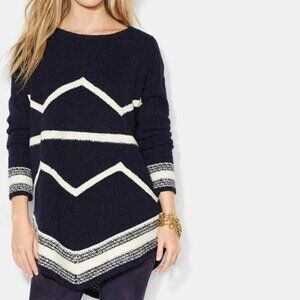 Ralph Lauren Boucle Wool Aztec Bateau Tunic Sweater